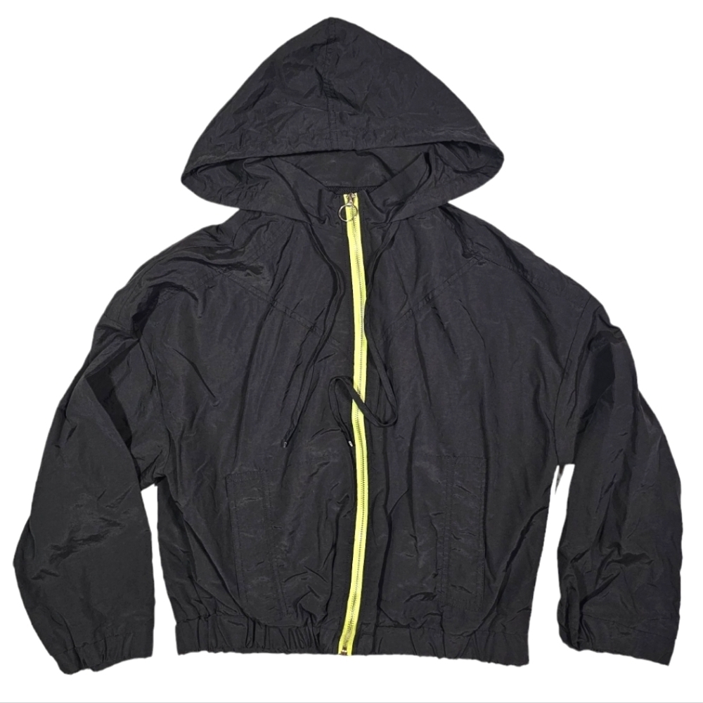 Love Tree Windbreaker Hooded Jacket Size Small Black
